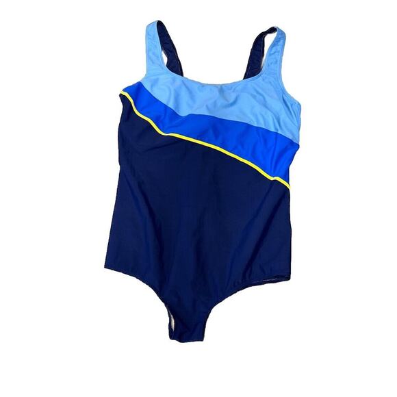 FANTASIZER Women's Navy Blue One-Piece Swimsuit Size 24W- Preloved - Picture 5 of 8